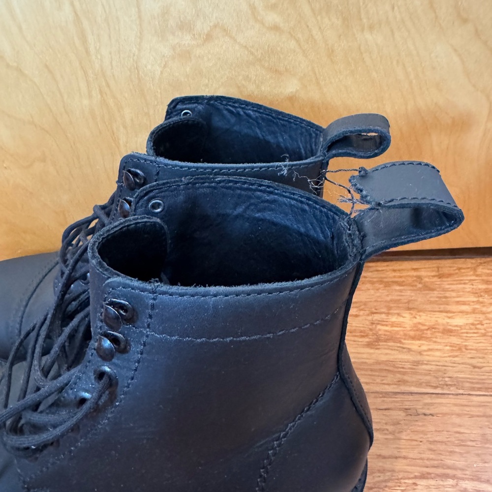 Patina Men's Black Leather Boots - Picture 3 of 5